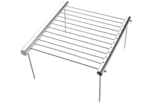 LOSMANN Tragbarer Campinggrill, Holzkohlegrill, Zerlegbarer Minigrill aus verchromten Edelstahl für Picknicks Camping BBQ Trekking Reise Hinterhöfe Outdoor, kinderleichte Montage und Abmontierung