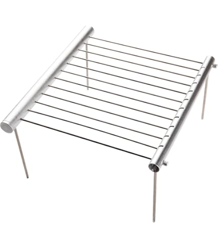 Griglia A Rete Tonda Per BBQ - In Acciaio Antiaderente, Per Campeggio E Picnic All'Aperto - Foto 7