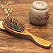 Airbag Massage Wood Hair Brush, Vinmax Handmade Natural Green Sandalwood Hair Comb with Detangling Airbag Wooden Hair Combs for Anti-static, Eliminating Dandruff, Scalp Massage for Hair Health