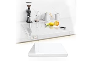 GOEASYOII Acrylique planche à découper, Panneau de cuisine Transparent, Panneau de cuisine Cuisinier avec bord d'accrochage, Panneau à découper anti-glissement pour cuisine (La transparence, 40X30cm)