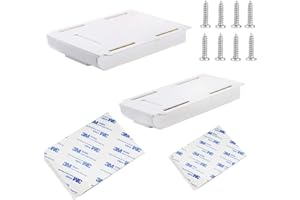 behone 2 Pièces tiroirs à suspendre auto-adhésifs, Tiroirs de rangement sous la table, Boîte de rangement invisible, Porte stylo en plastique pour le rangement de la papeterie de bureau
