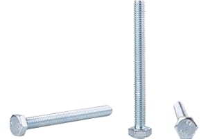 MARCOPOL Lot de 60 vis hexagonales DIN 933 en acier zingué M6 x 60 mm à tête hexagonale entièrement filetée (60, M6 x 60 mm)