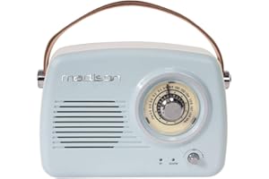 FREESOUND-VR30 - MADISON - Vintage Long Battery Radio with Bluetooth and FM - 30W - Light Blue