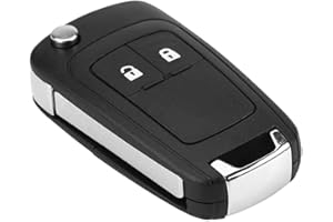 BEDIFFER Obudowa Klucza, Odwróć Składany Pilot 2 Przyciski Obudowa Pilota z Kluczykiem Samochodowym Obudowa Zdalnego Inteligentnego Etui na Klucz do Vauxhall Opel Astra Insignia,kluczyki do samochodu