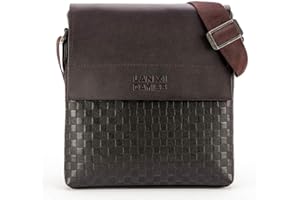 DAYISS, Sac bandoulière/sacoche homme noir PU similicuir