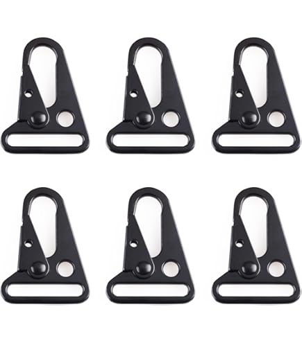 Lot De 20 Mousquetons En Aluminium 50 Mm - Noir Et Argent, Capacité 7 Kg