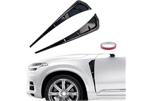 Ygapuzi 2 PCS General Motors Parafango Lato sfiato ABS Spoiler carrozzeria decorazione 16.1 Pollici Honda Civic Parafango Ingresso Griglia Spoiler (Nero Lucido)