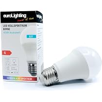 EuroLighting LED Birne – 12W, 4000K, E27, Vollspektrum Mit 3-stufiger Dimmung