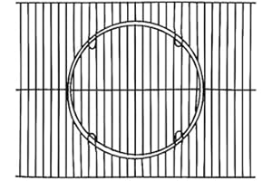 tepro Grillzubehör Universal Guss-Grillrost-Set mit Rost-in-Rost-System, Grillfläche: ca. 71,5 x 46 cm, Schwarz