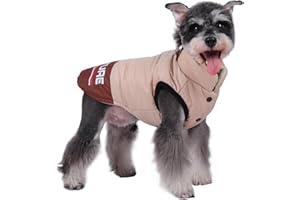 DoggieKit Ciepła Kurtka dla Psa, Płaszcz Zimowy dla Psa, Ubranie dla Zwierząt Domowych, Polarowy z Pierścieniami w Kształcie Litery D, Zimowa Odzież, Kamizelka dla Małych, Średnich i Dużych Psów