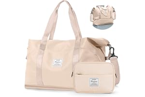 SEAFEW Reisetasche Damen Sporttasche mit Kulturbeutel 40x20x25 Ryanair Handgepäck Tasche Weekender Bag Schwimmtasche Wasserdicht Travel Duffle Bag Fitnesstasche Frauen Dámská cestovní taška sportovní přes