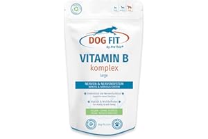 DOG FIT by PreThis® Vitamin B Komplex für Hunde | Unterstützung der normalen Nervenfunktion I Vitalität & Stoffwechsel | Vegan & ohne künstliche Zusätze I Large ab 25kg