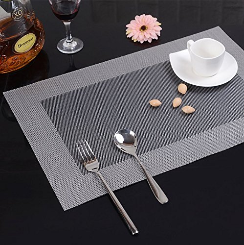 JoHome Tischsets (8er Set) Tabellenplatzmatten Waschbare Vinyl Platzsets 45 * 30cm - 5