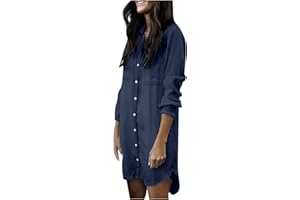 CNNBYYDS Women's Denim Jacket Long Oversize Transition Jacket Long Sleeve Lightweight Jacket Denim Shirt Soft Denim Jeans Jacket Button Placket Tops Summer Thin Coat Outwear Spring Autumn Denim Blouse