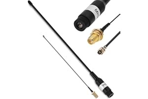 MESHNOLOGY Meshtastic LoRa Antenna 868MHz 10dBi Gain - Long Range Soft Whip with SMA Male Connector + 15cm IPEX Extension Cable for Meshtastic LoRa Maker ESP32 V3 Development Board (824-960MHz, 39cm)