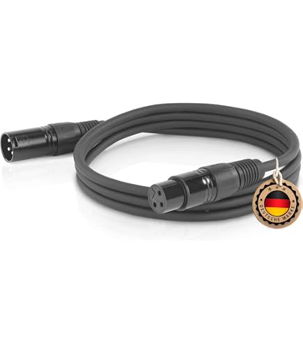 Plugger Audio-Kabel – XLR-Buchse Auf Klinkenstecker (6,35 Mm), 3 M, Schwarz