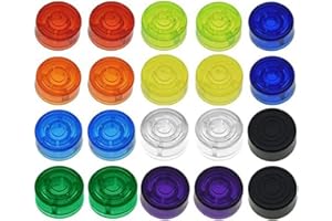 Geieold 20 Stück Effektpedal Fußschalterkappe Fußnagelkappe Schutzkappe für Gitarre Gitarreneffektpedal Fußschalter Topper