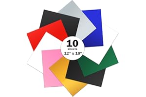 ARTCUT Heat Transfer Vinyl, HTV Vinyl Bundles - 10 Pack 8 Assorted Colors Permanent Vinyl, Iron On Vinyl for T-Shirt, Fabric - Sublimation HTV, Vinyl Sheets Suitable for All Vinyl Cutter Machine