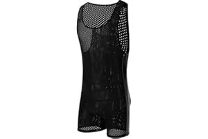 Juflam Uomo Wrestling Singlet Athletic Leotard Bodysuit Gym Sportswear Undershirt
