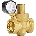 Pressure Reducing Valve, BSP DN32 1-1/4inch Brass Water Pressure Reducing Valve 1-1/4'' Adjustable Water Control Pressure Regulator Valve Thread with Gauge Meter 1.6MPa Mechanical Transmission