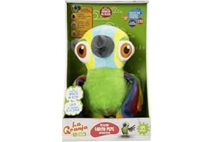 La ferme de zenón peluche lorito Pepe interactif multicolore - Bandai Spain 80020 - version espagnole
