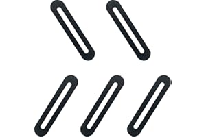 PEZEEU Staffe Angolari Piatte Supporti connettore piatto regolabile - 5pcs 90x19x2.8mm Piastre di Giunzione in Acciaio Inox con foro asolato scorrevole piatto supporto per Riparazione di Connettori, Nero