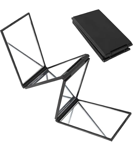 Specchio Pieghevole 360° MOLIMOLI – Tascabile E Antigraffio Per Taglio Capelli, Trucco E Viaggi, 12,8 Cm