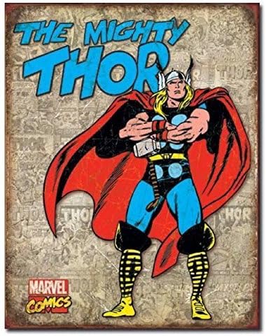 Thor Retro Cover Panels Hollywood &amp; TV Tin Sign 12.5"Wx16"H by The Vintage Sign Store