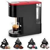 Ufesa Lucca 4-in-1 Multi-Capsule Coffee Maker, Compatible with Capsules, Ground Coffee and ESE Single Dose, 1400W, Fast Heati