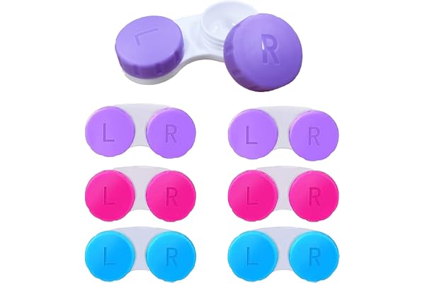 Etui pour Lentilles de Contact 6 Pièces, Étanches Voyage Boite à Lentilles de Contact, Hygiène et Protégez Vos Lentilles de Contact