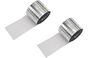 GINDDY Mini Mosaik Spiegelfliesen,2 Rollen 3200 Stück Spiegel Mosaikfliesen Aufkleber Disco Kugel Deko Fliesenspiegel Selbstklebend Spiegel Selbstklebend für Bad Küche Wohnzimmer KTV Hause DIY Dekoration
