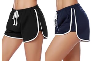 iClosam Pantaloncini Donna Sportivi in Cotone Pantaloni Corti Estivi da Donna con Tasche Pantaloncini da Pigiama Donna Confortevole Shorts Donna per Yoga Jogging Sport S-XXL