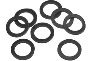 PATIKIL Rondelle Plate En Caoutchouc M20, Lot De 8, Diamètre Intérieur 20mm, Diamètre Extérieur 30mm, Épaisseur 3mm, Joint D'étanchéité Pour Robinet, Tuyau D'eau, Boulon De Fixation, Noir
