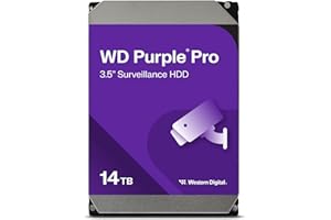 WESTERN DIGITAL WD Purple Pro 14TB para video inteligente Disco duro interno 3.5", AllFrame Technology, 7200 RPM, 550TB/yr, 512MB Cache, Garantía 5 años