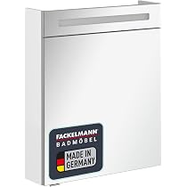 Fackelmann Hochschrank Links Verona 30 Cm Weiß Glanz/Weiß Hochglanz