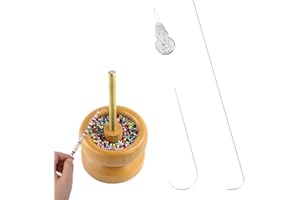 CIATBYYJ 3 aghi in acciaio inossidabile color argento curvo a un'estremità infila perline efficienti aghi per perline spinner gioielli fai da te perline perline braccialetti collane