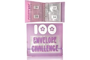 KINWODON 100 Envelopes Money Saving Challenge, Budget Binder Money Saving Wallet Budget Planner Book for Couples Budgeting and Saving Money