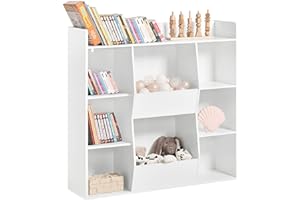 ‎SOBUY SoBuy KMB55-W Półka Książki Dzieci Regał przechowywania Pudełko Szafka na Zabawki 106 x 30 x 104 cm