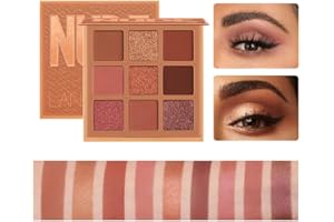 Lucoss 9 Couleurs Palette Fard À Paupière Maquillage Yeux - Shimmer Matte Ultra Pigmenté Ombre A Paupière Pallette Waterproof Durable Fumé