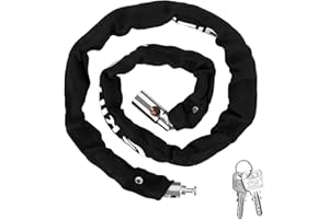 jind Bike Chain Locks, Heavy Duty Bicycle Lock with 2 Keys,Anti-Theft Waterproof High Security Chain Lock for Bike, Motorcycle, Door, Fence, Gate, Bicycle, Scooter