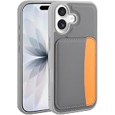 Kilifplus Apple iPhone 17 ile Uyumlu Kılıf Kartlık B&ouml;lmeli X-Kart Silikon Kapak, Premium Koruma, Koyu Gri