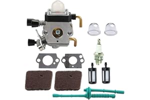 DFUERDIVN C1Q-S97 Carburetor for STIHL FS38 FS45 FS46 FS55 FS45C FS45L FS46C FS55C FS55R FS55RC FS55T Trimmer brushcutter Weedeater Carb with Air Filter Fuel Line Kit