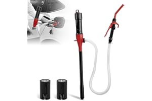 LIIYIELA Portable Power Battery Fuel Pump with Automatic Stop Sensor,Liquid Water Fuel Transfer Pump for Gasoline Diesel Motor Oil Automotive Lawn Mowers ATV/UTV, Fuel Transfer Pump Up To 2.6 Gallons