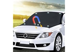 Casenly Copertura Parabrezza Auto, Parasole Auto Parabrezza 8 Magneti Protezione Parabrezza Anteriore Telo Copriauto Anti UV Antighiaccio per la Maggior Parte dei Veicoli 145 x 120cm