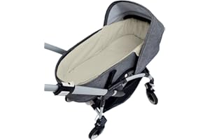 BORDA Y MÁS Housse rembourré pour nacelle compatible avec Bugaboo Bee + Drap de dessous. (Sable)