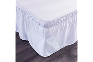 UYEOCO Bettrock Bettvolant Wrap-Around Bettvolant Rüschen Elastisch weich und faltenfrei, klassischer, stilvoller Look in Ihrem Schlafzimmer (Color : A, Size : 100 * 200+40cm)