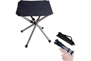 CRSUSUKJ Taburete Plegable PortáTil, Plegable para Exterior Mini Silla PortáTil De Aluminio, Taburete Plegable para Camping, Taburete Plegable Al Aire Libre, Mini Silla Plegable Portátil,Taburete Lona Plegabl