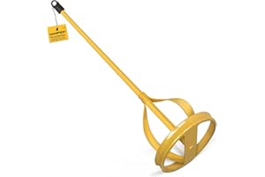Hanpex Paint and Mud Mixer, Paint Stirrer for Drill in 1 to 5 Gallon Bucket, Suitable for All Standard Drill Bits, Hex Head Anti-Slip, Easy Clean, Painting and Plastering Mixer Stirrer Tool (Yellow)