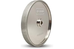 UF-SHARP CBN Schleifscheibe 15,2 cm 1/2 Dorn 1000 Körnung, 15,2 cm Durchmesser x 2,5 cm Breite zum Schärfen von Holzdrehwerkzeugen, Hochgeschwindigkeitsstahlwerkzeuge (Körnung 1000)