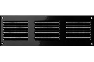 STEINBERG14 Antracytowa metalowa osłona kratki wentylacyjnej z siatką przeciw owadom